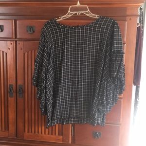 Loft top plaid